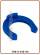 Clip blocca pinzetta misura in pollici Ø tubo 3/8" Blu