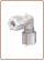Jaco intermedio a gomito P Ø tubo - Ø tubo 3/8" x 3/8" senza dadi