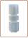 Straight adaptor NY OD Tube - OD Tube with ferrule nuts 1/4" x 1/4"