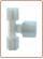 Equal tee OD Tube with ferrule nuts (A)1/4" x (B)1/4" x (C)1/4"
